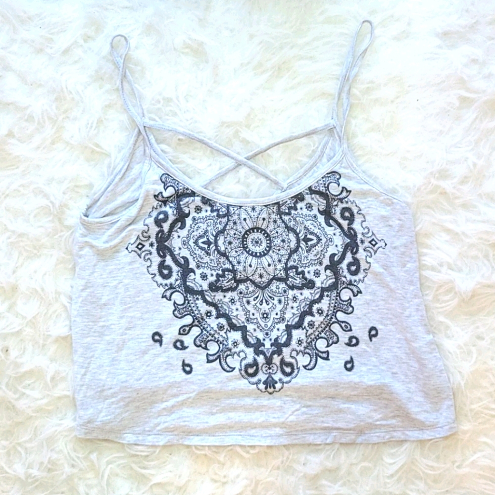 Grey crop top